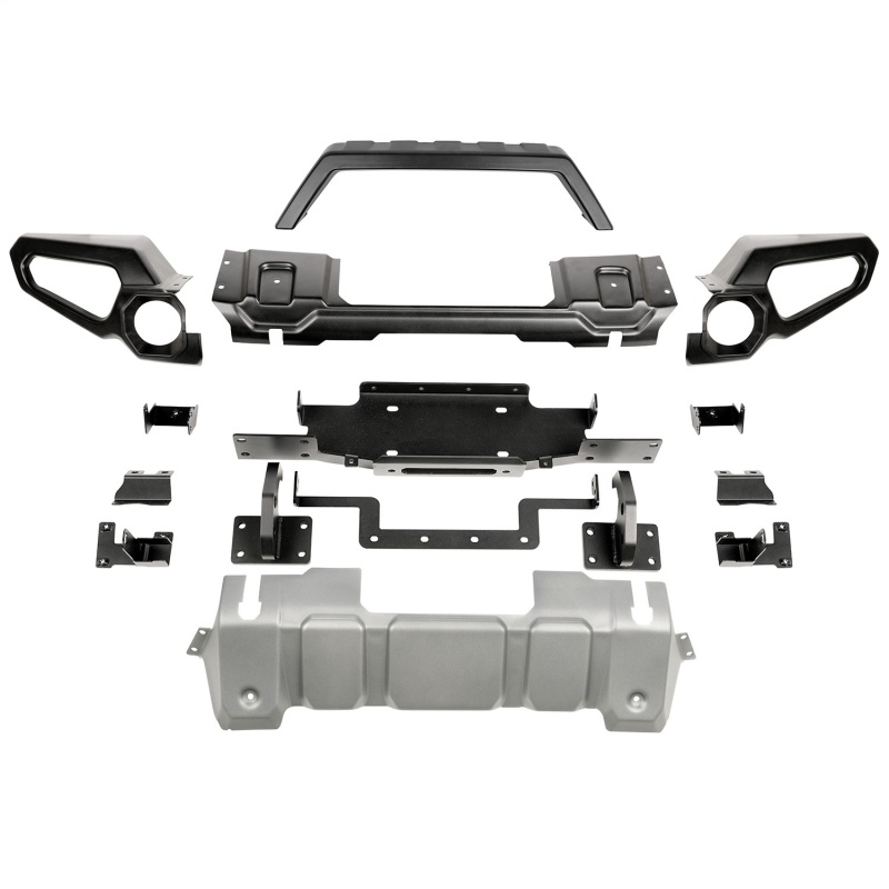 Jeep Wrangler Bumper - Front - Rugged Ridge - Venator with Overrider & Winch Tray - `18-`20